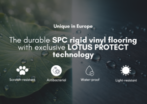 SPC Rigid Vinyl Flooring with LOTUS PROTECT™ – Scratch-Resistant, Antibacterial, Waterproof